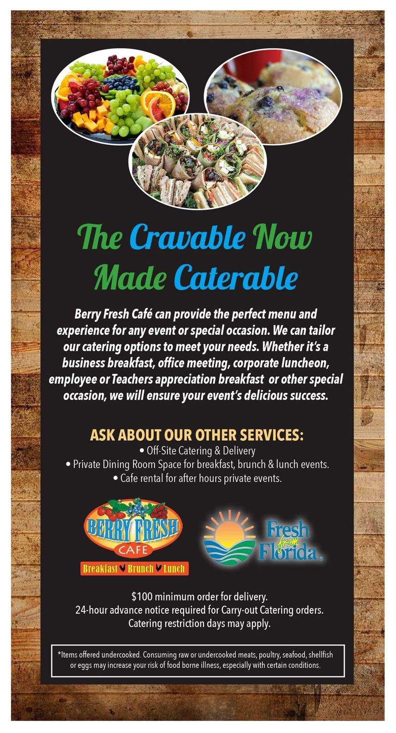 Berry Fresh Cafe Catering Port St. Lucie, Jupiter & Stuart, FL