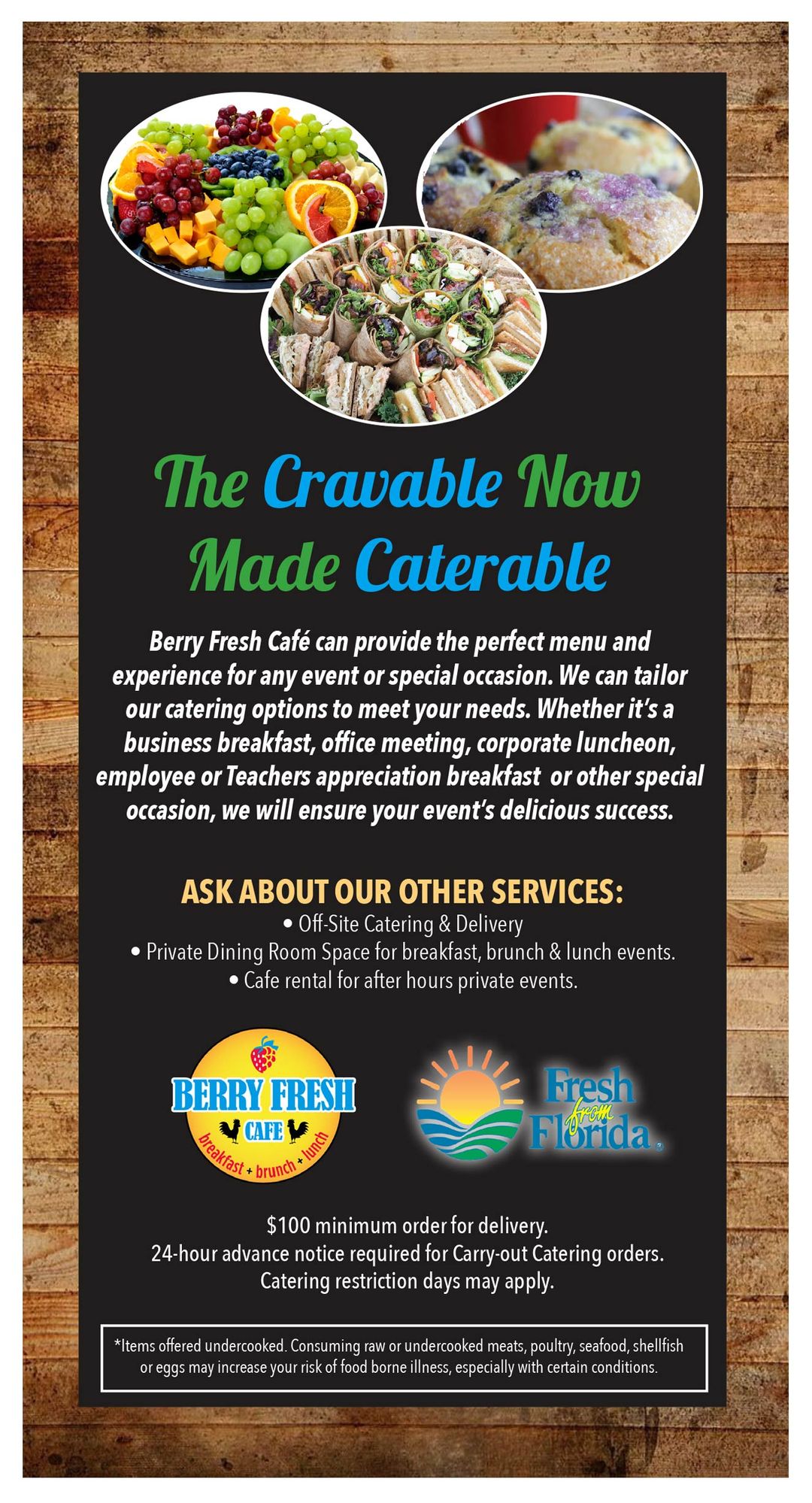 Berry Fresh Cafe Catering Port St. Lucie, Jupiter & Stuart, FL