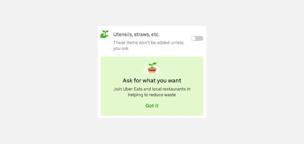 Uber Eats 'Ask for what you want'