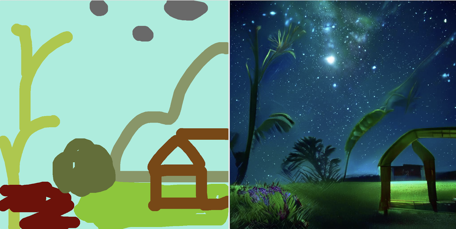 Sketch to image with GauGAN