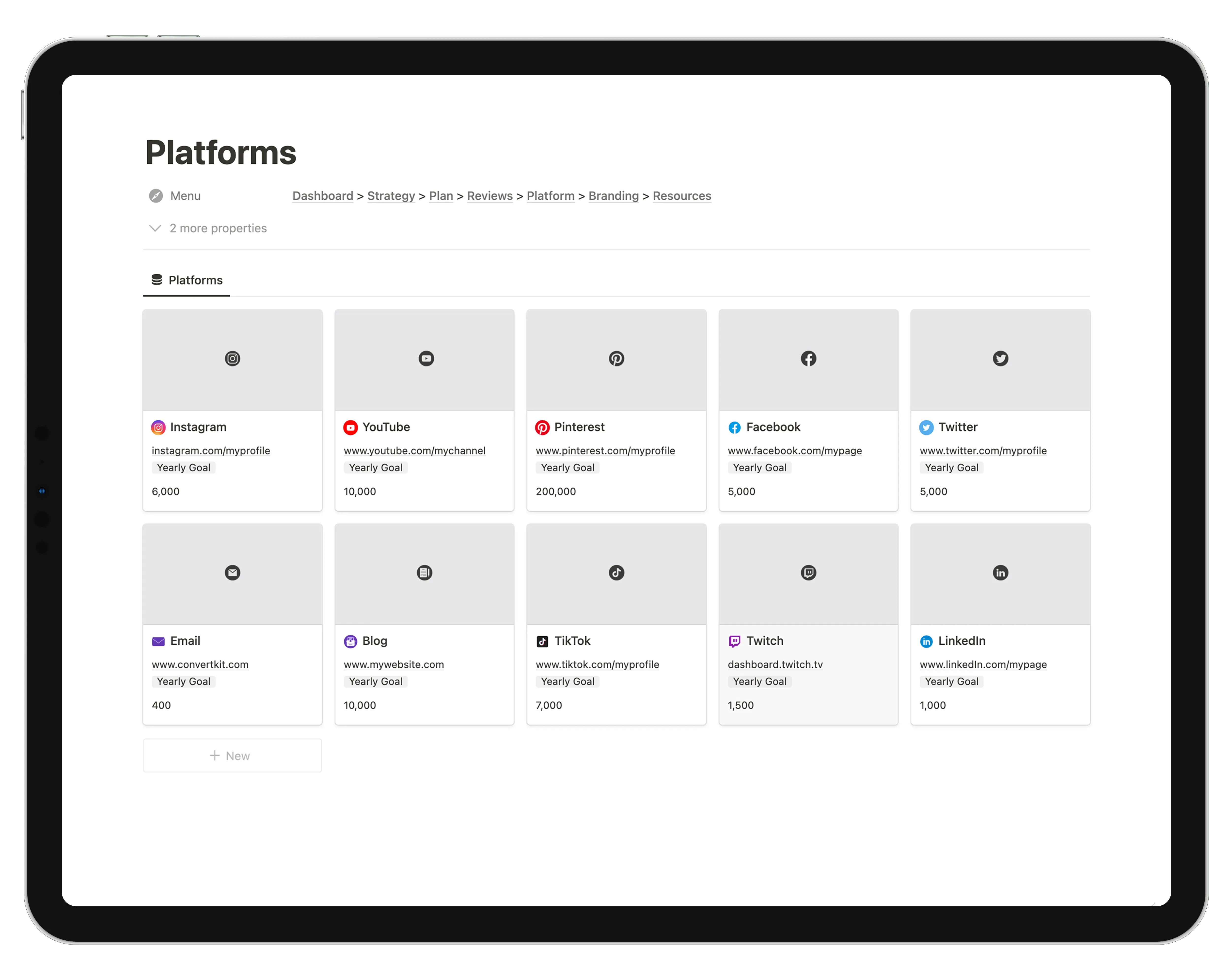 Notion Platform Example Notion Social Media Planner - All-in-One Notion Template