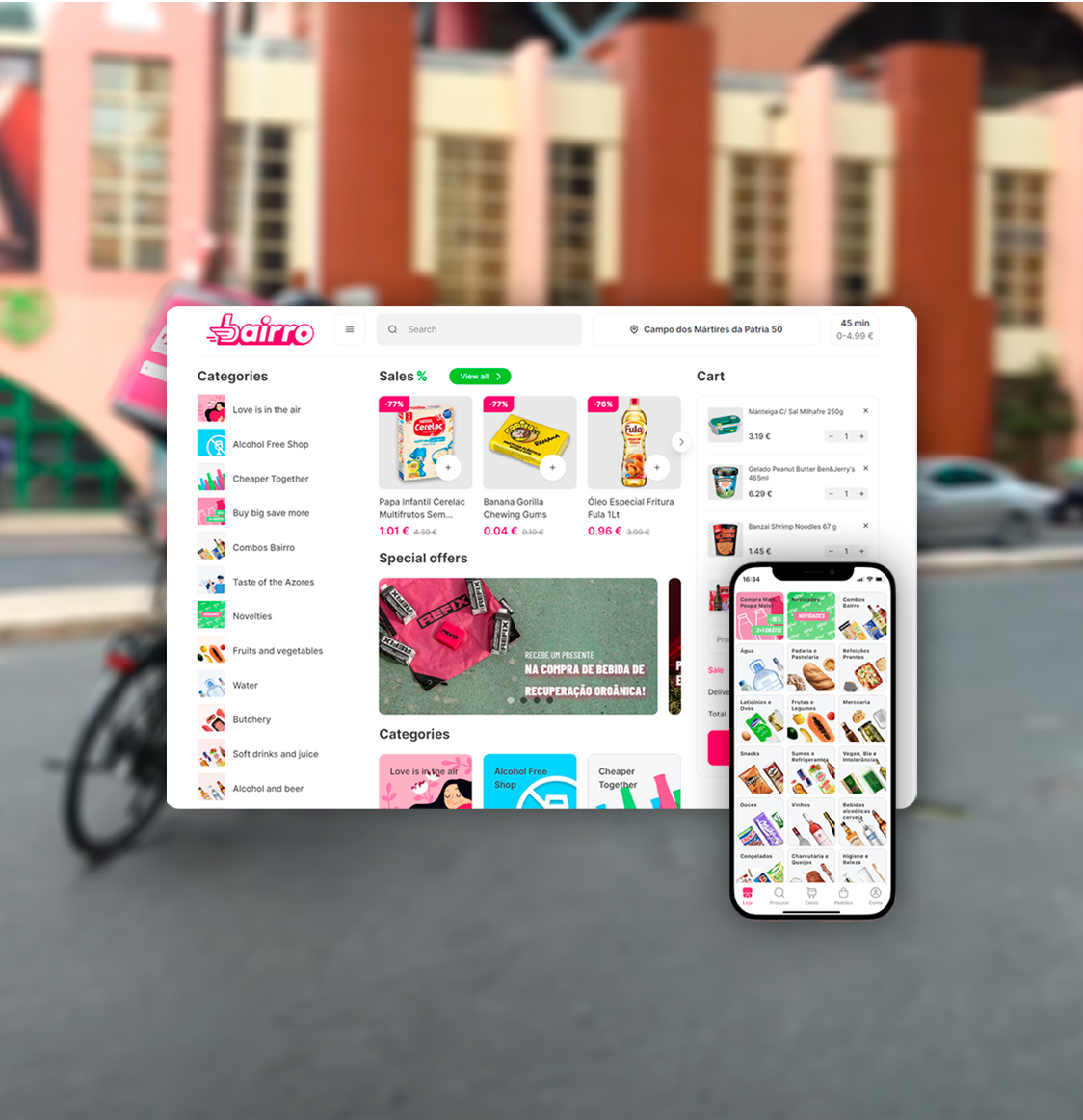 Bairro ecommerce website white digital