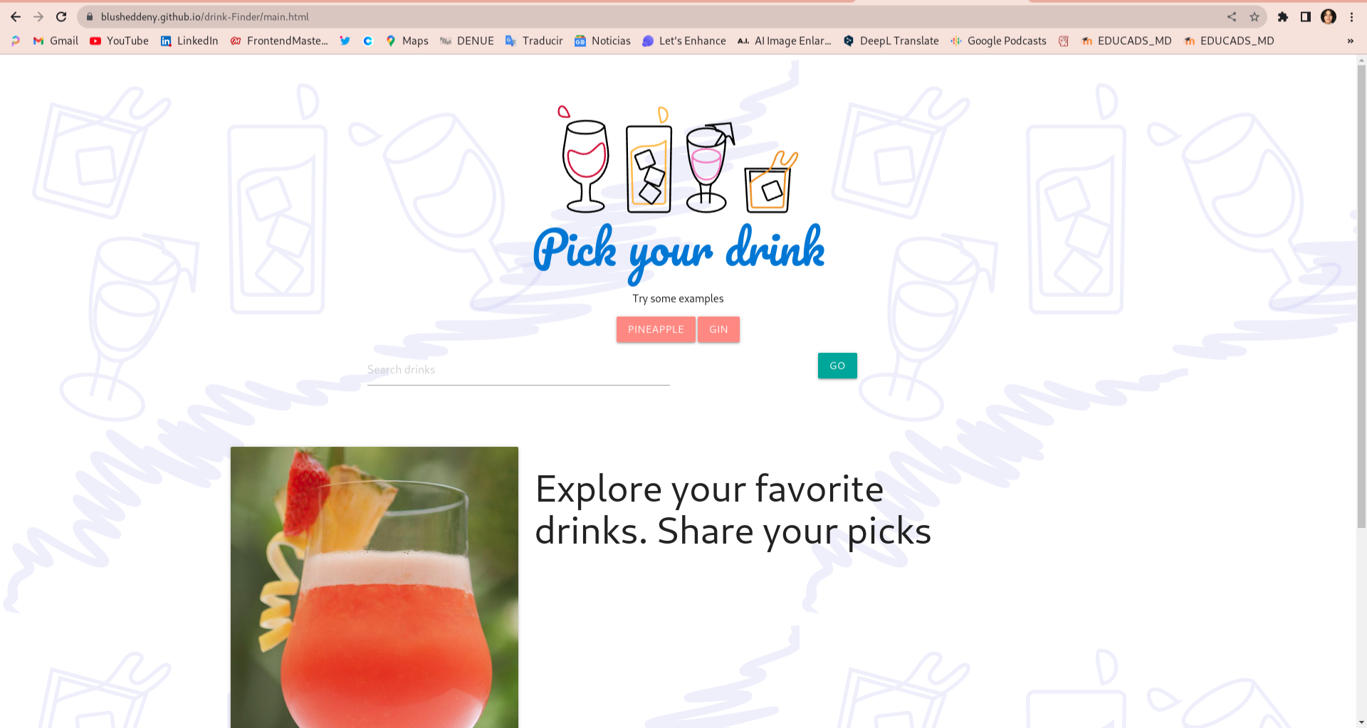  home page drinks