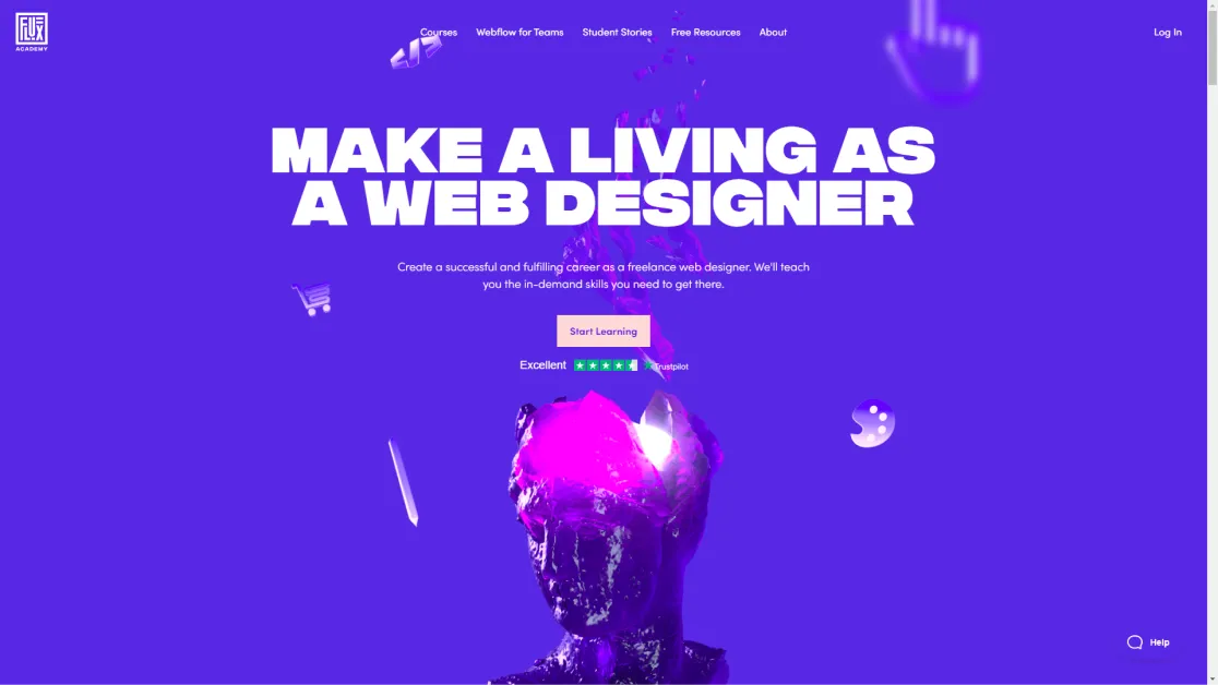 Flux Academy website screenshot