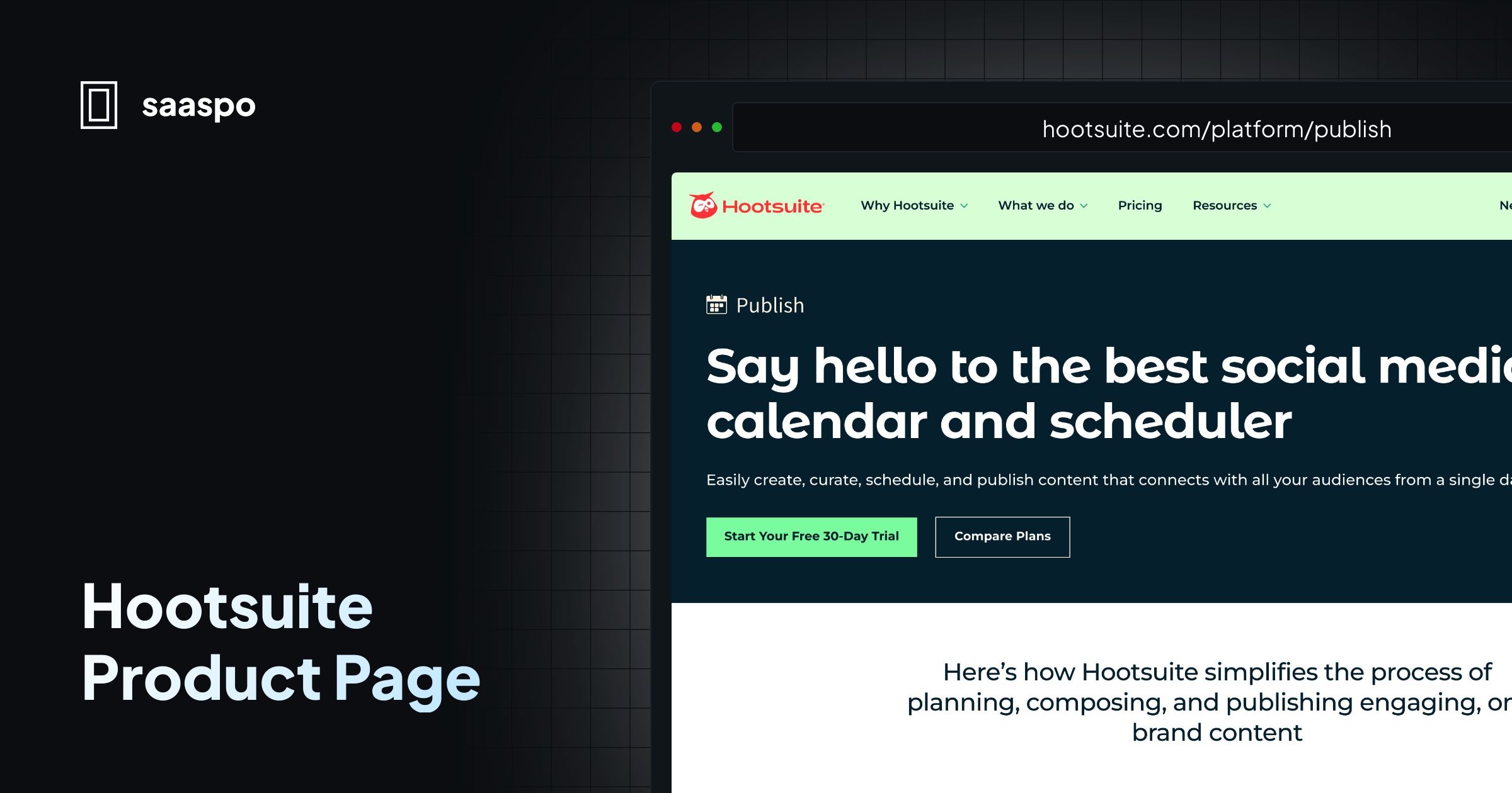 Saaspo | Hootsuite Product Page