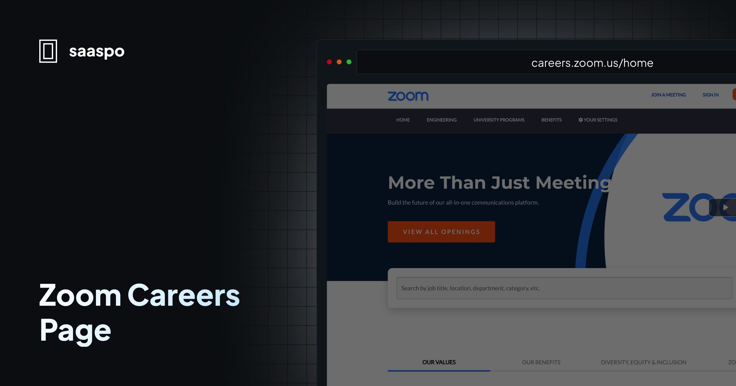 Saaspo Zoom Careers Page