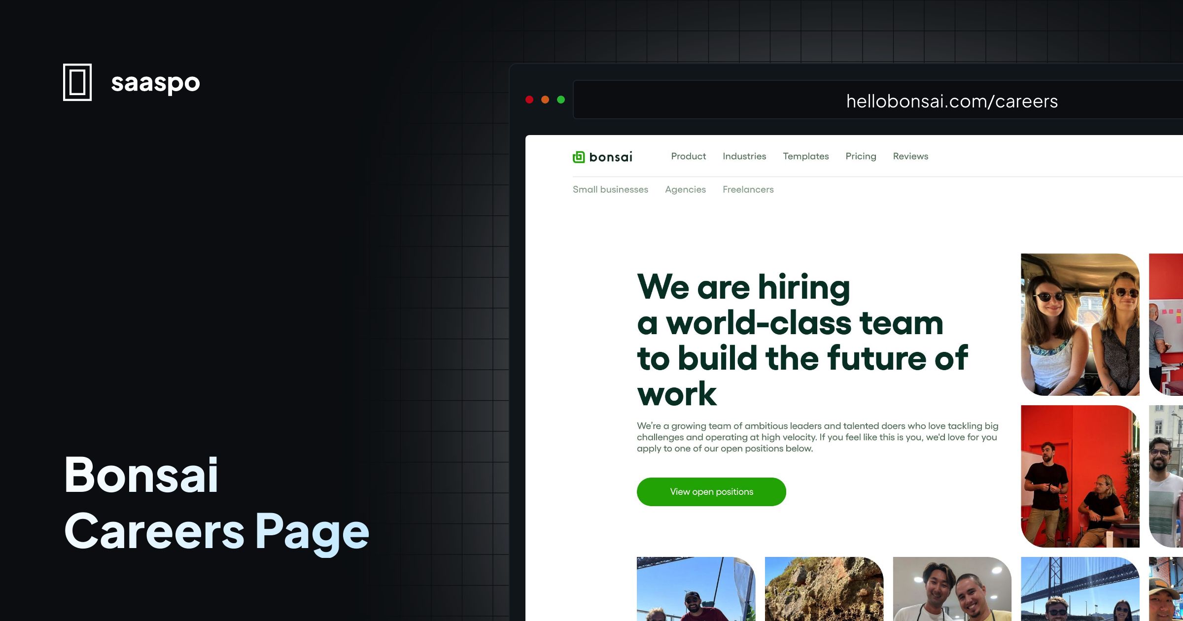 Saaspo Bonsai Careers Page