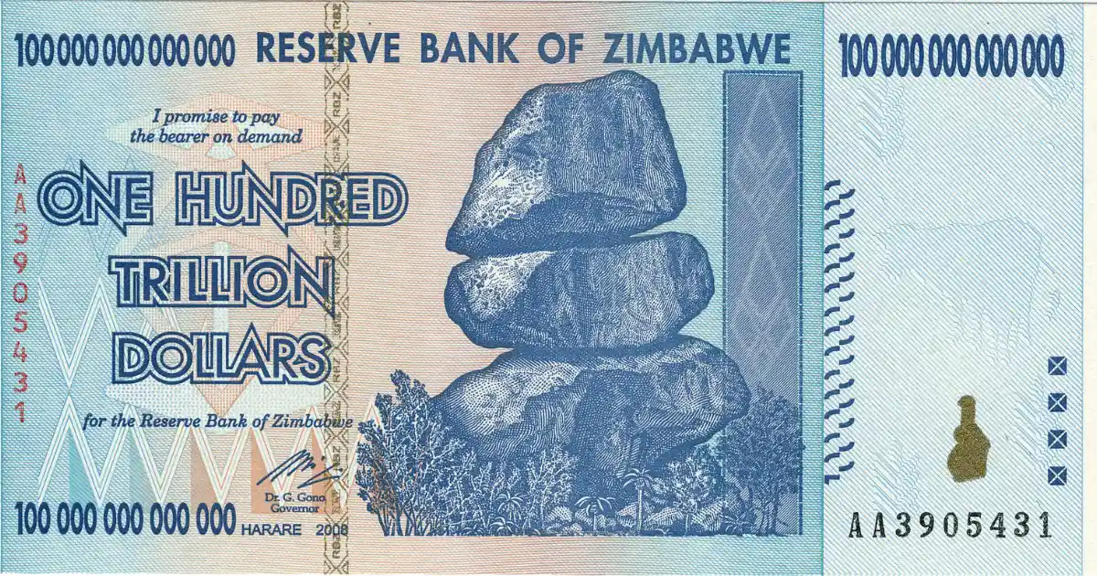 1 Trillion Zimbabwe Dollars