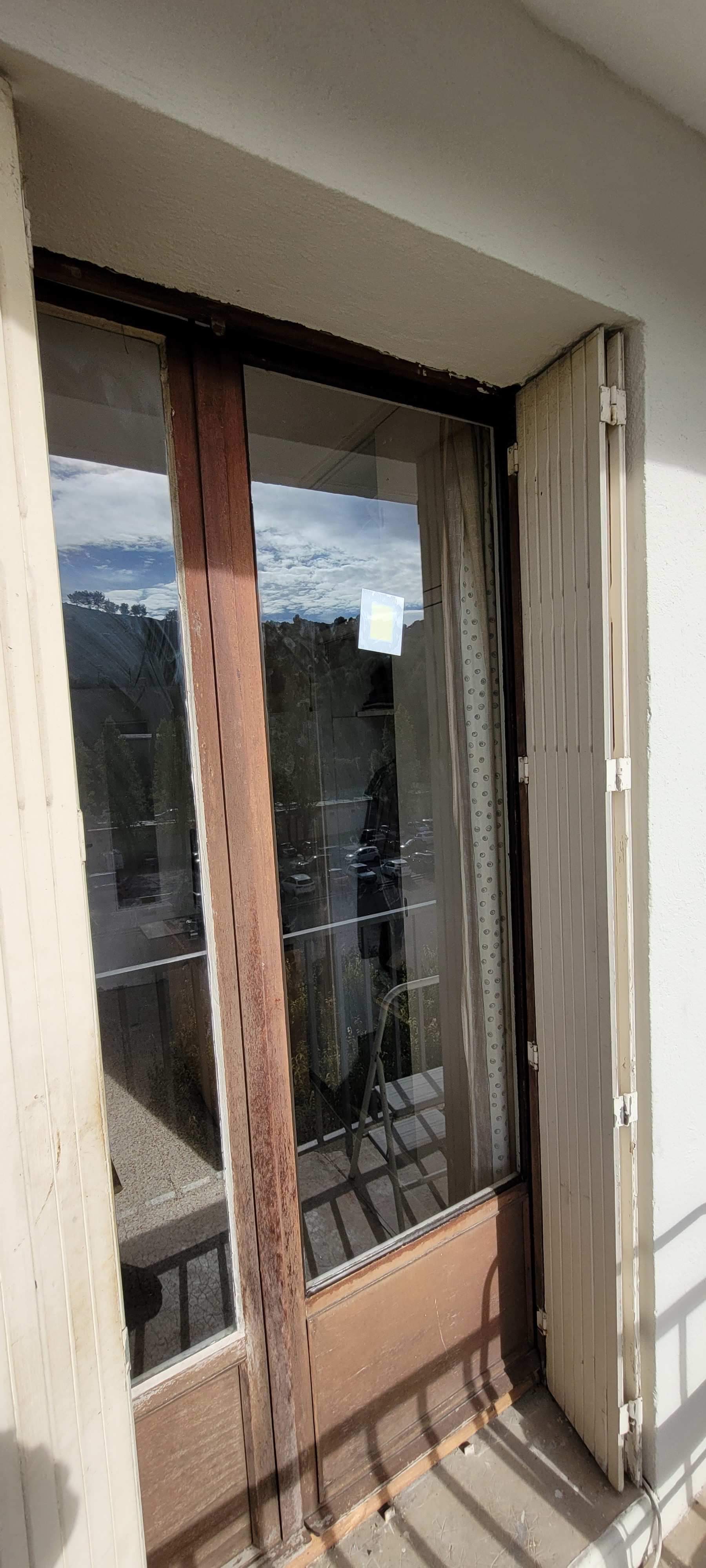 Photo du chantier : remplacement d'une vitre simple