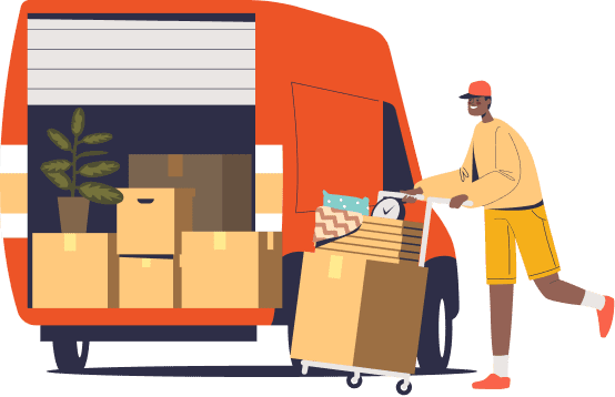 A man giving service of courier.