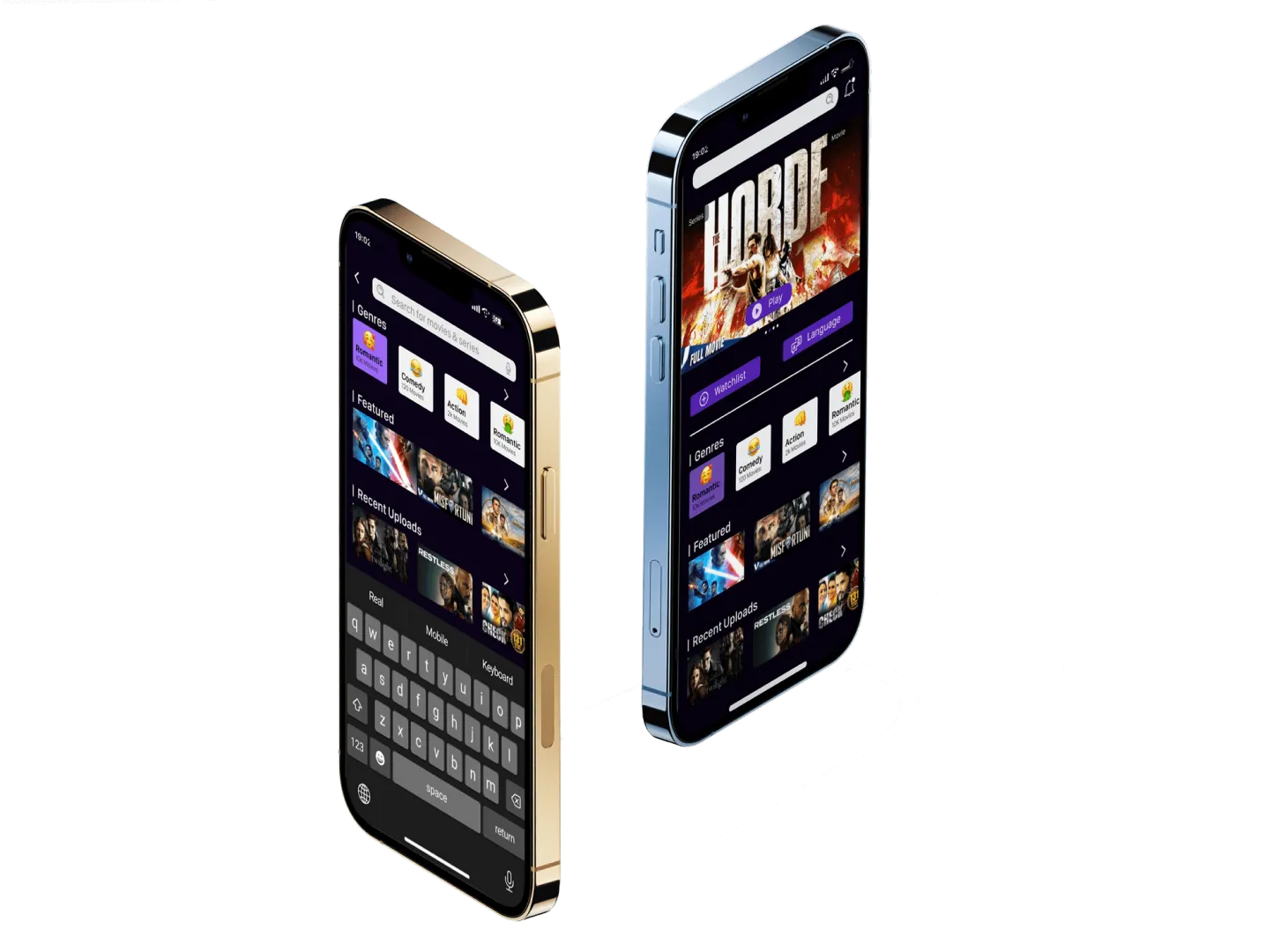 Hero image, mobile mockup