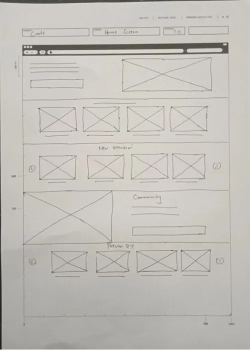 low fidelity wireframe