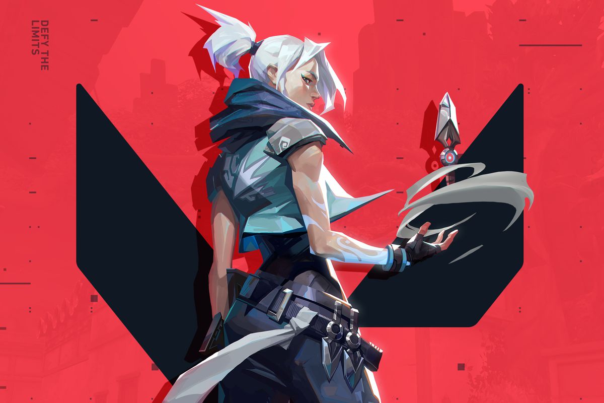 Female character from Volorant with black and red background one of Serenity esports canada games