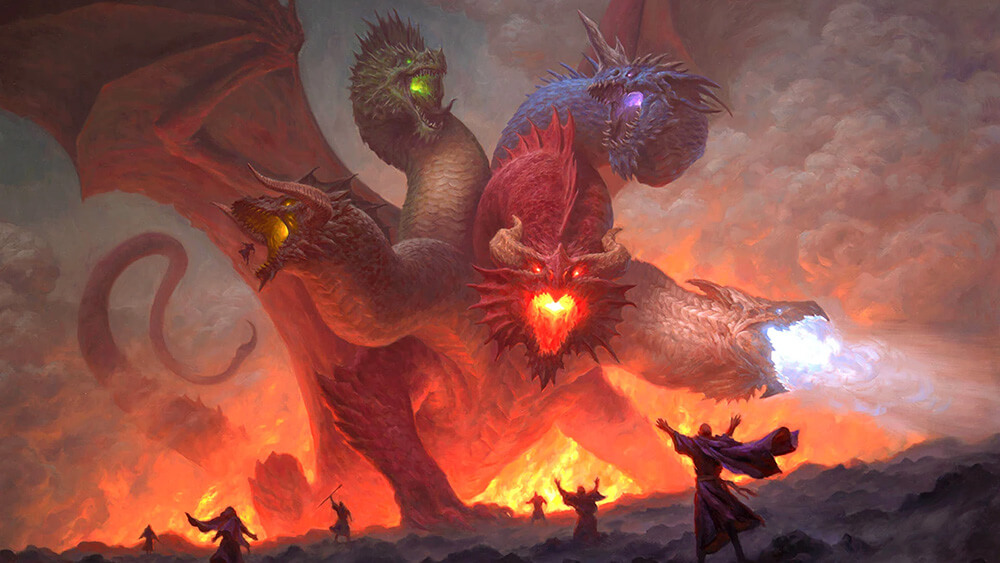 Five headed dragon from dungeons and dragons one of Serenity esports canada games