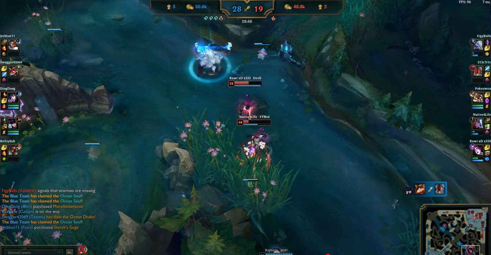 League of Legends screenshot from Serenity Esports canada