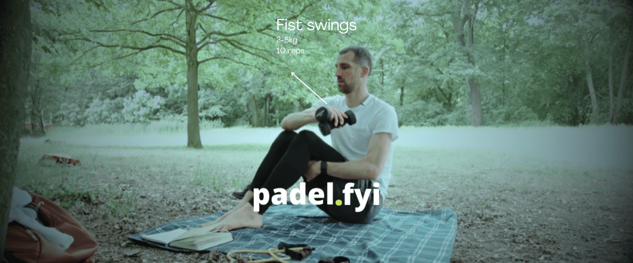 Padel Shoulder Exercises - Fist swings