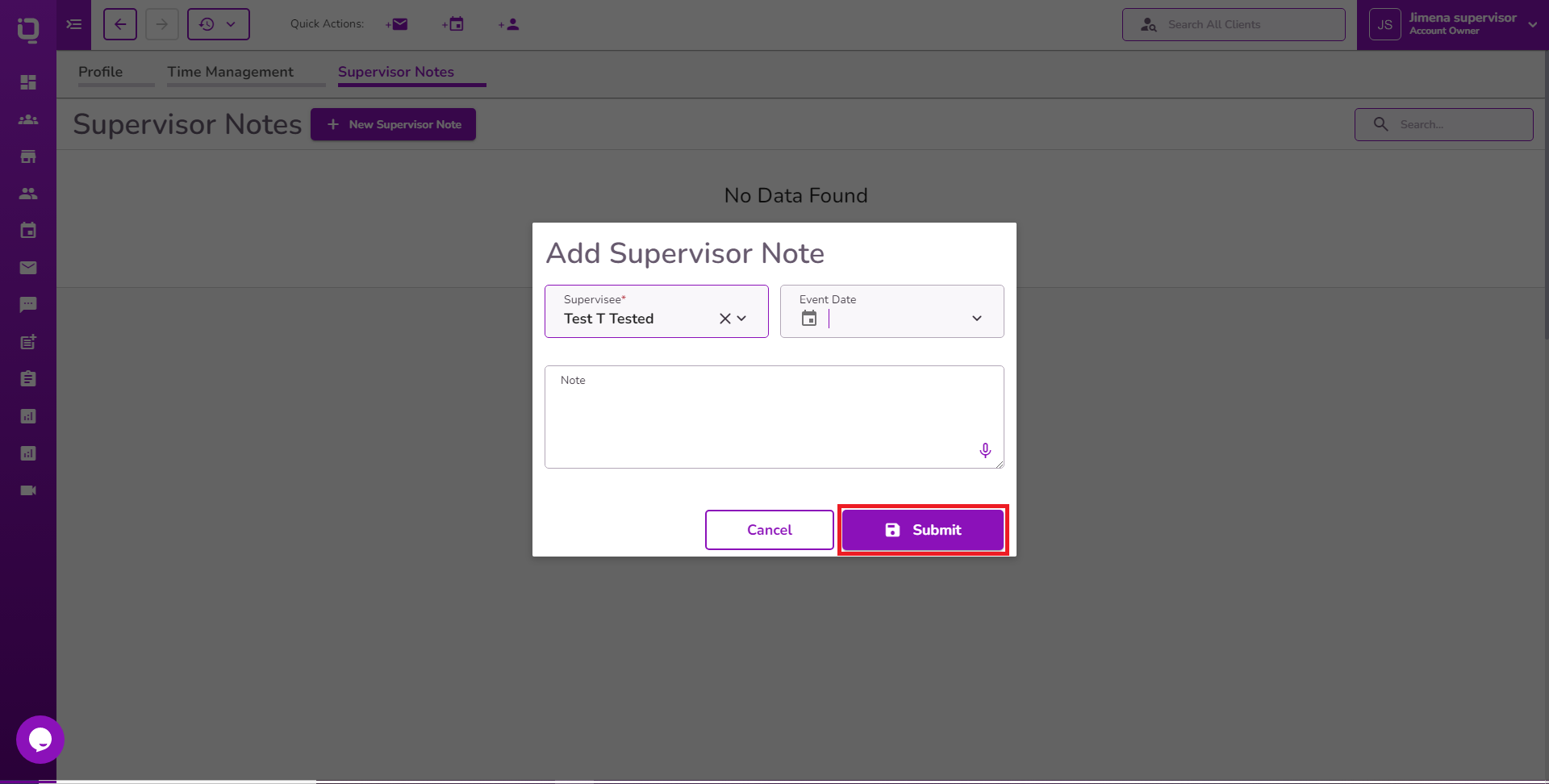 How to Record and Access a Supervisor Note - TiQ Help Center