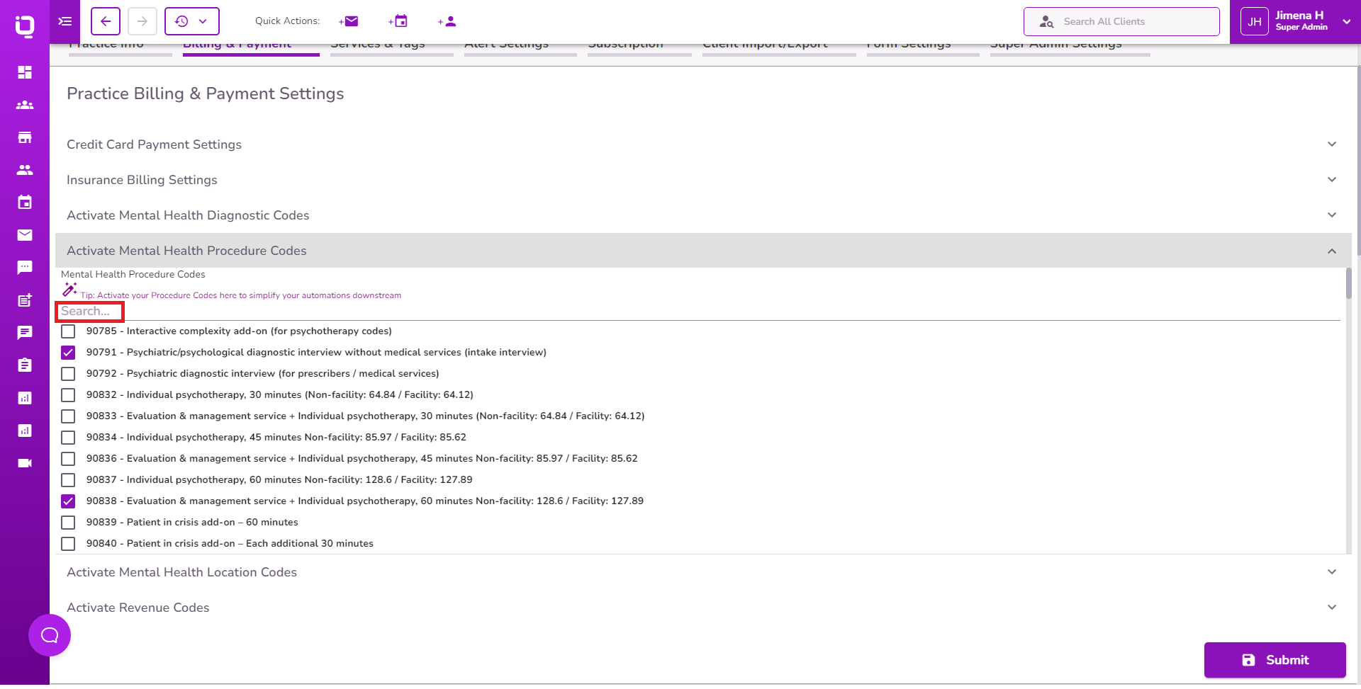 How to Add Services in Practice Settings TiQ Help Center