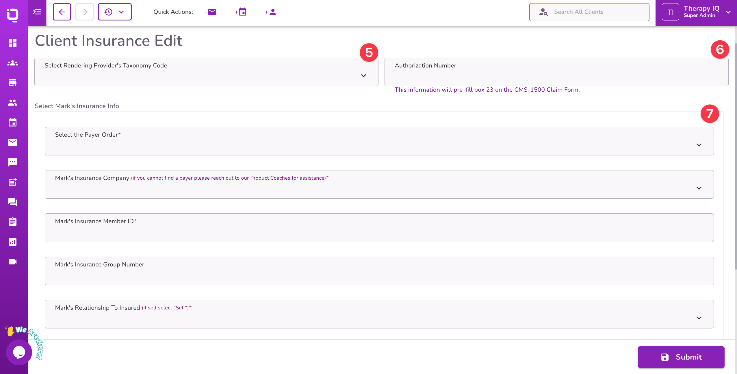 How to record client insurance information tiq help center