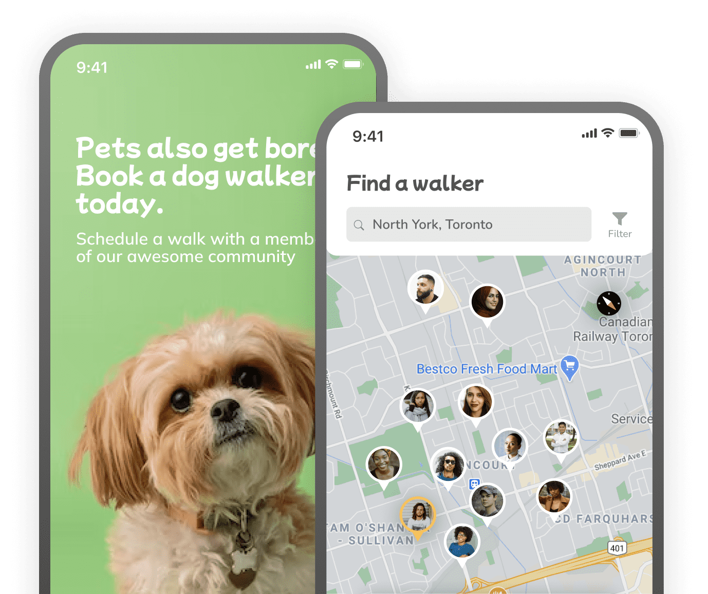 Image of app screens