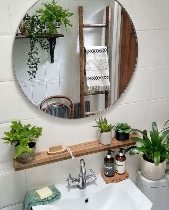 decoração banheiro com plantas