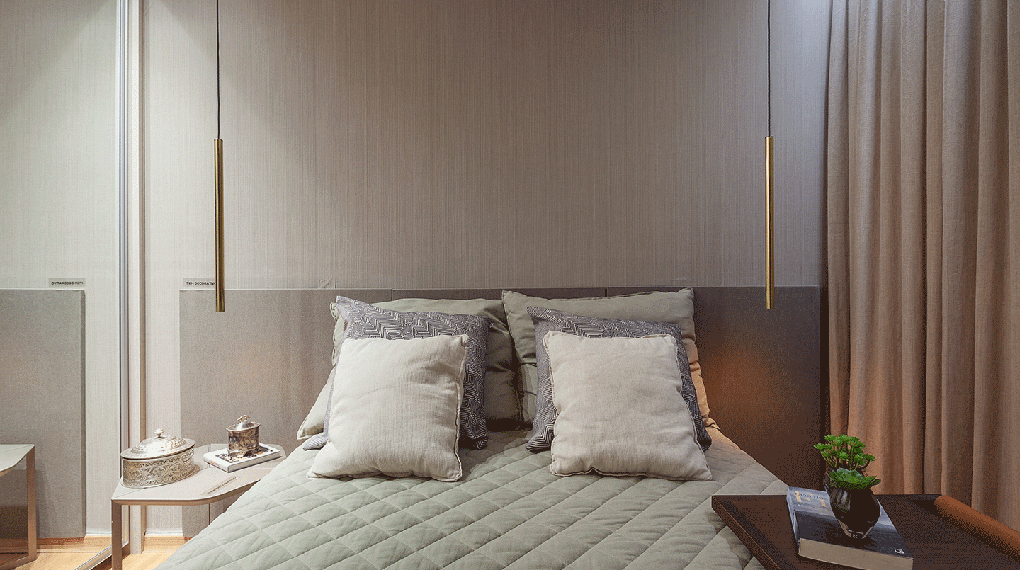 Quarto com roupa de cama preparada para o inverno