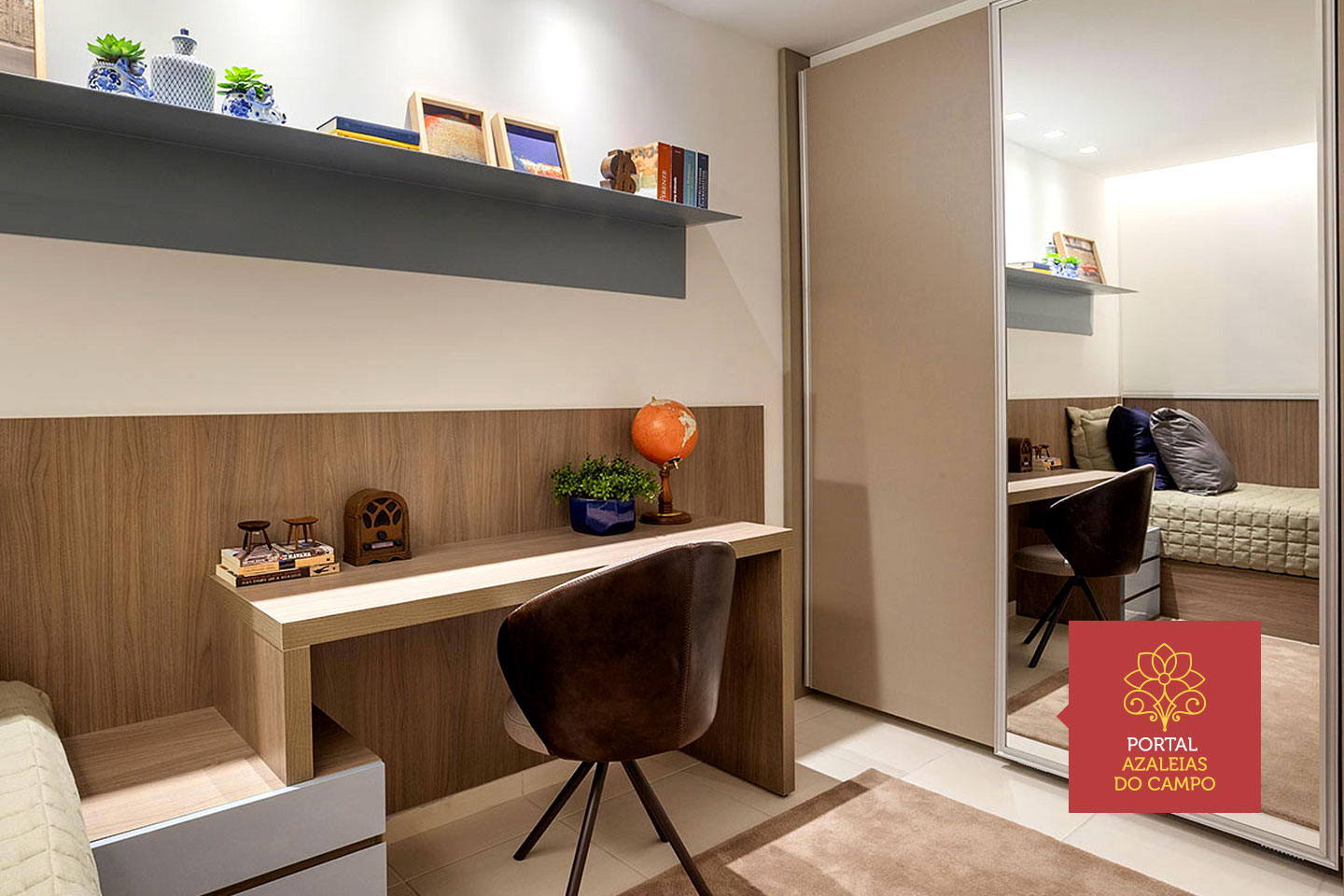 Quarto de solteiro - portal Azaleias do Campo