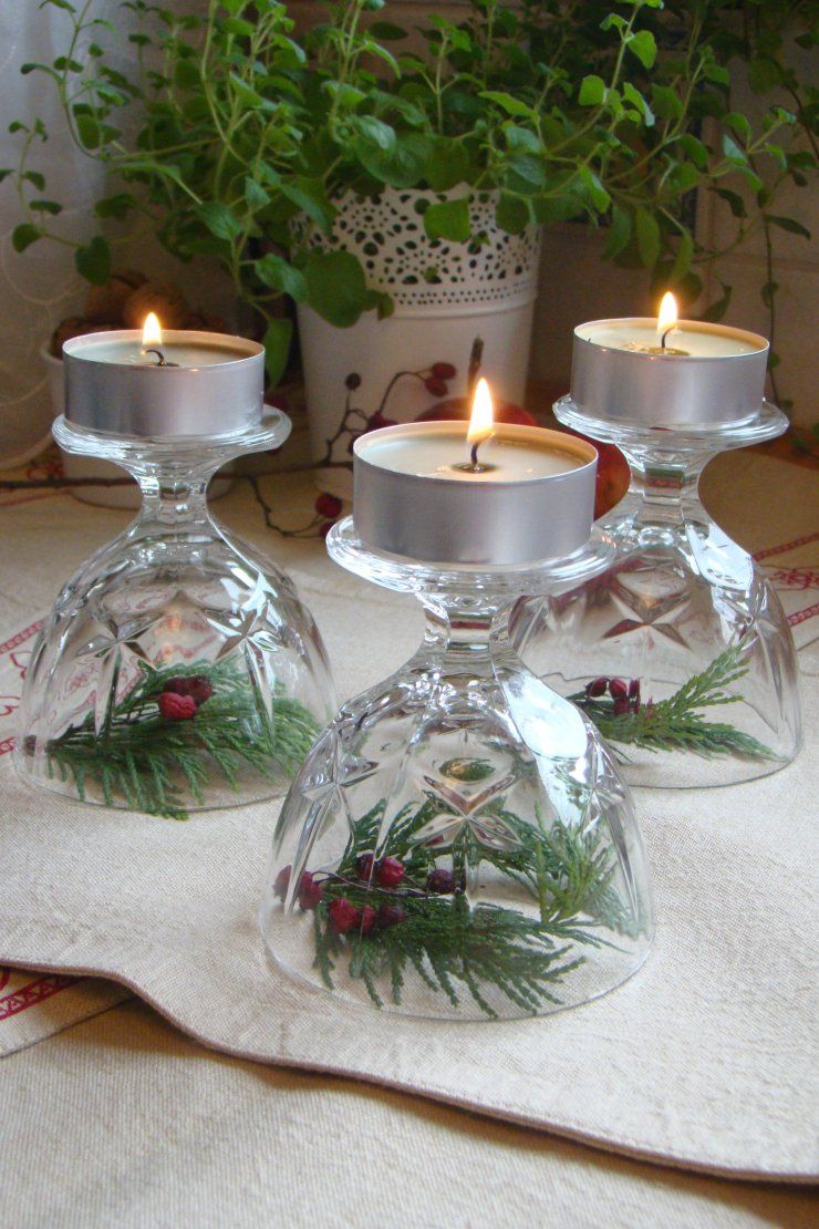 decoração de natal com taças