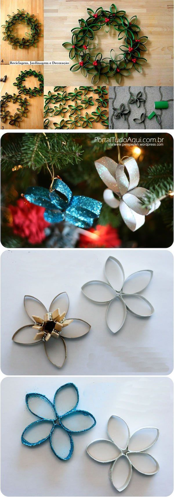 enfeite de natal com material reciclável