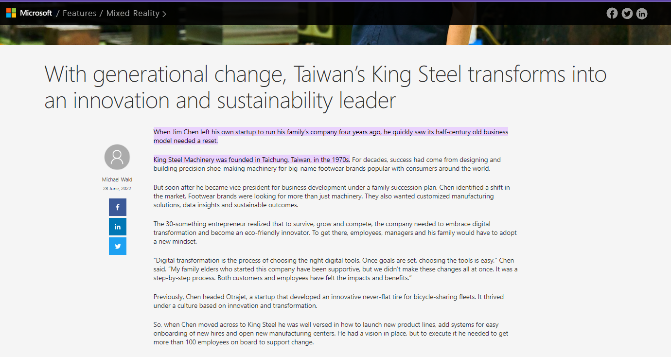 Microsoft Storytelling Case Study Articles