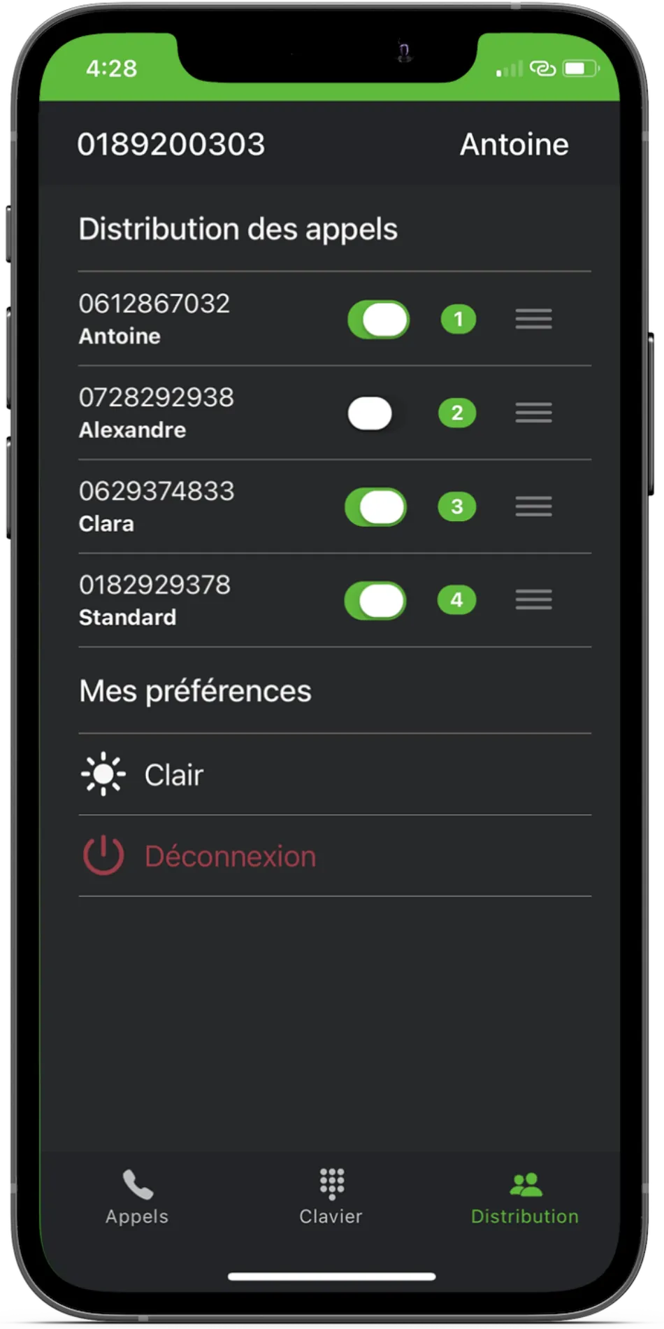 DistriCall - Numéro Fixe sur Mobile