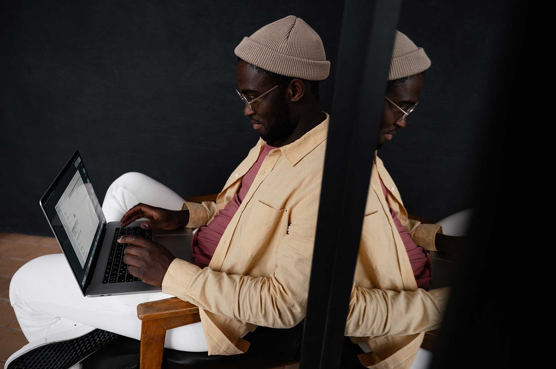 Person reading a book