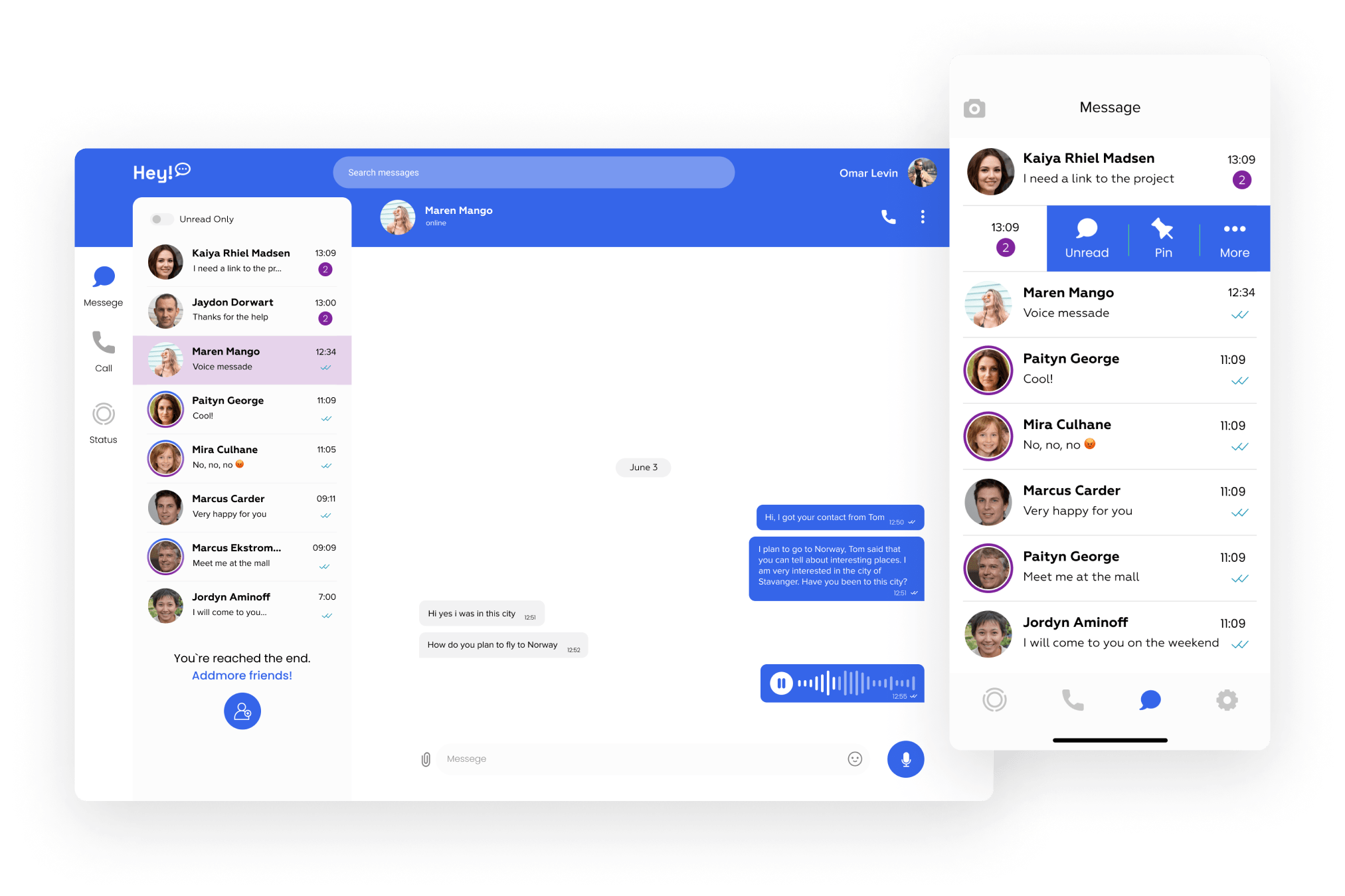 Hey! desktop and mobile version