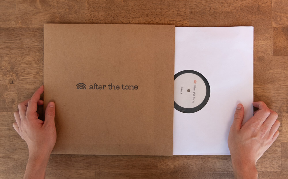 After the Tone Vinyl Sleeve and Jacket for Audio Guestbook