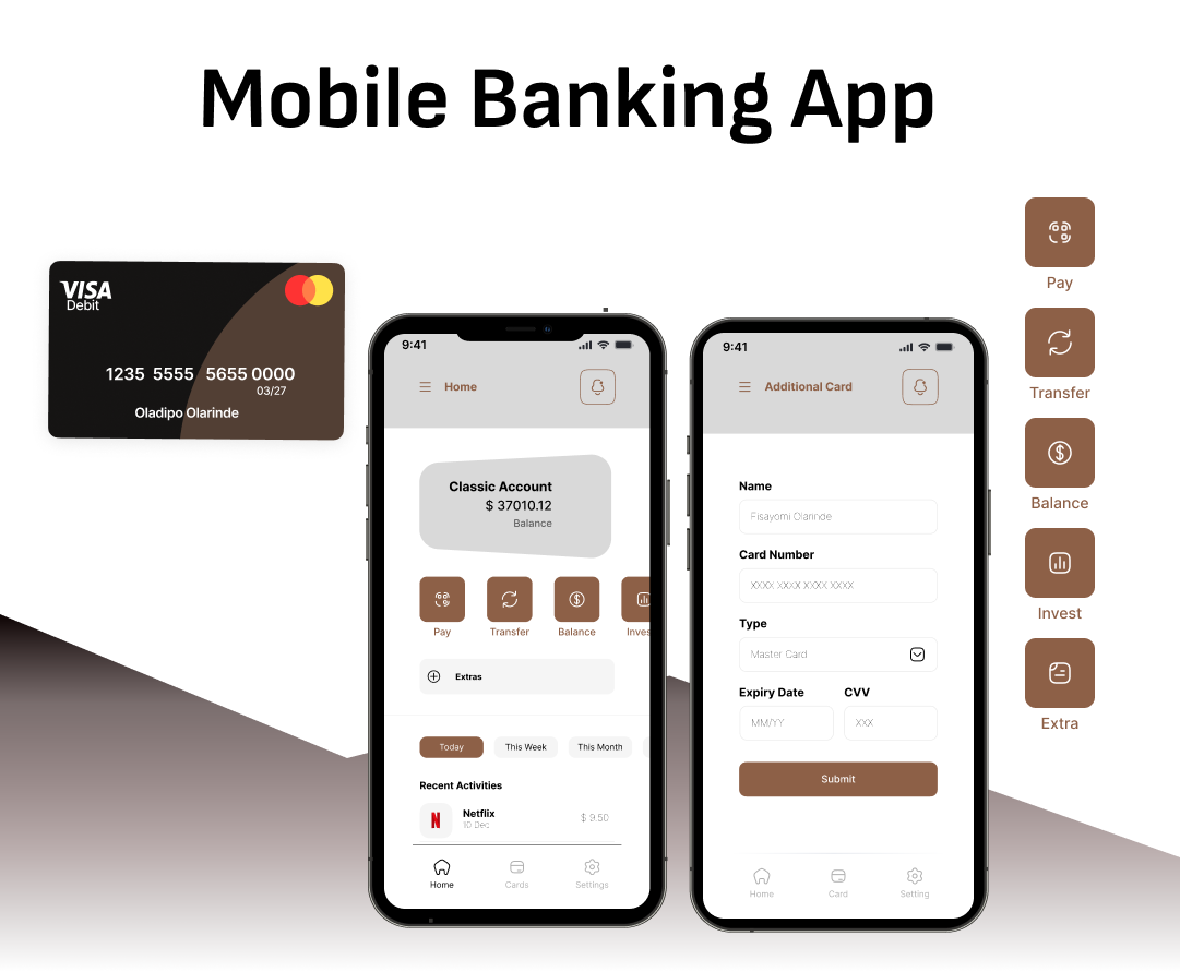 Banner for mobile banking app