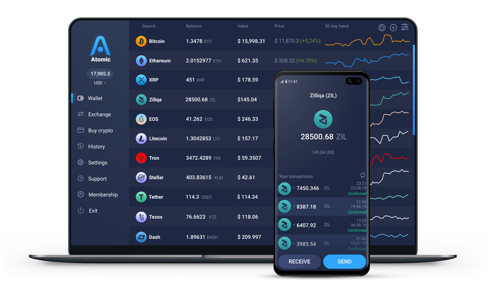 What is Zilliqa (ZIL) Atomic Wallet