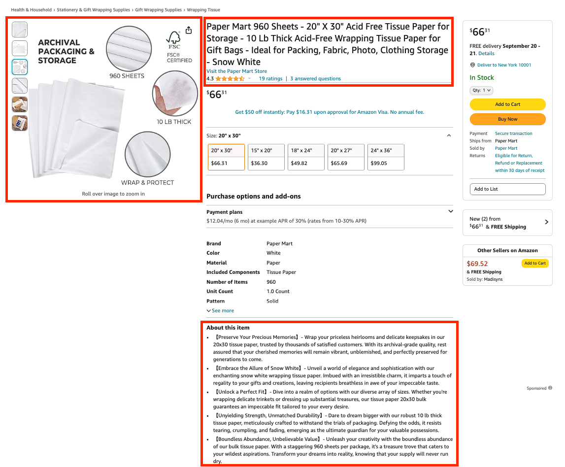 Beautifully designed A+ content, also SEO-optimised to capture more organic traffic