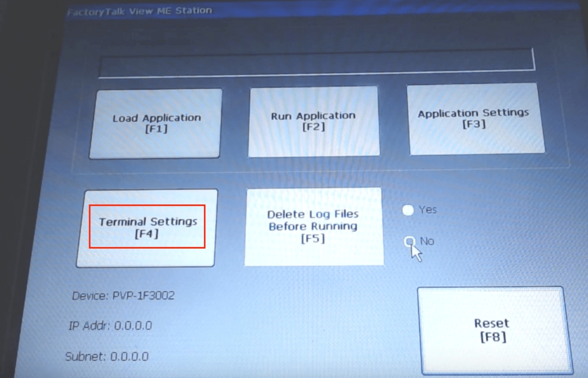 HMI Fundamentals PanelView Plus Terminal IP Settings for