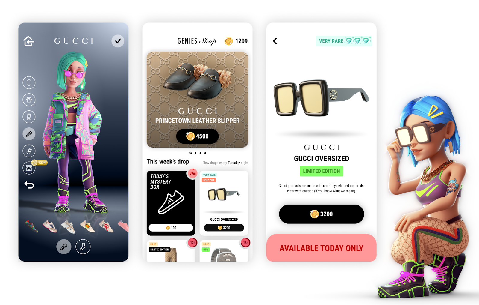 Gucci will be able to outfit avatars through a new deal with Genies