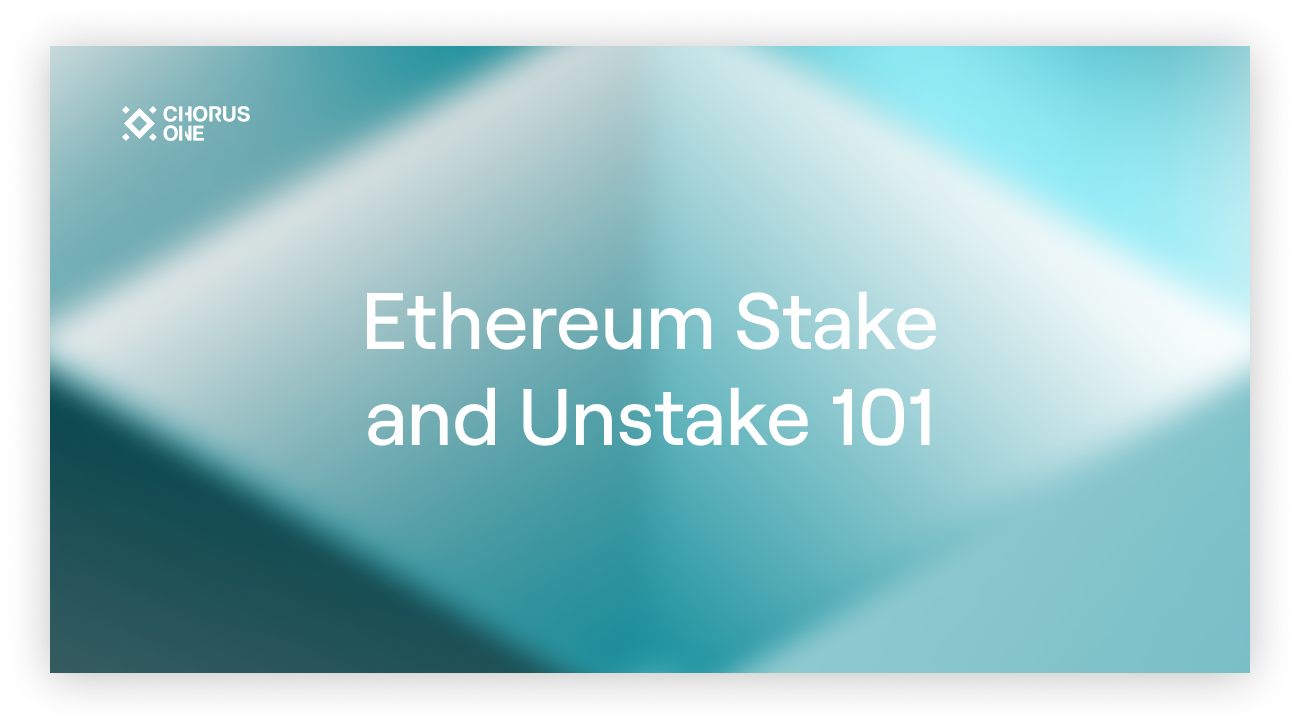 Ethereum Stake and Unstake 101