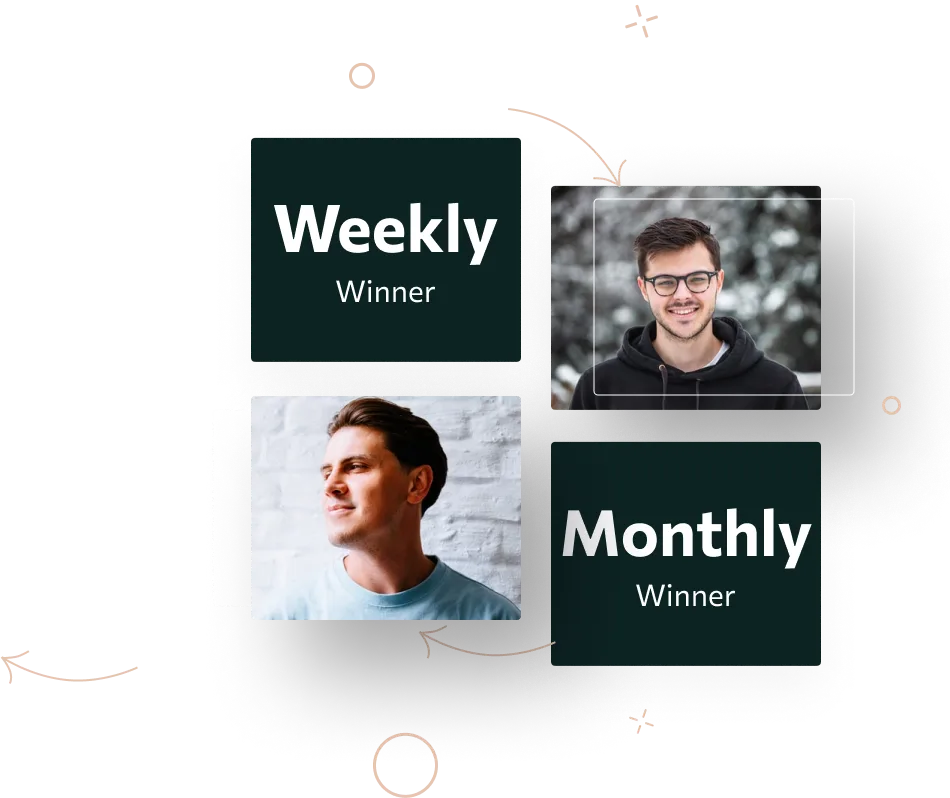 Weekly & Monthly winner image