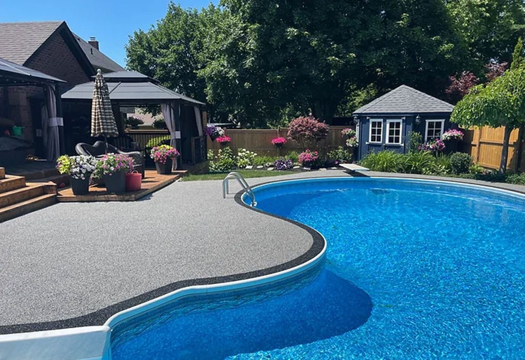 Rubber Pool Deck Resurfacing Ontario Rubber Installations