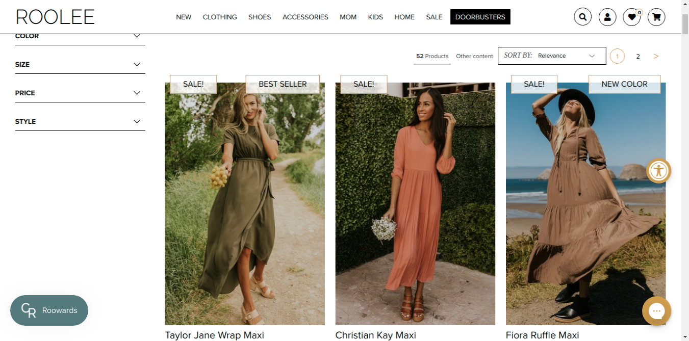 Labels on search results (sale, bestseller, etc.)