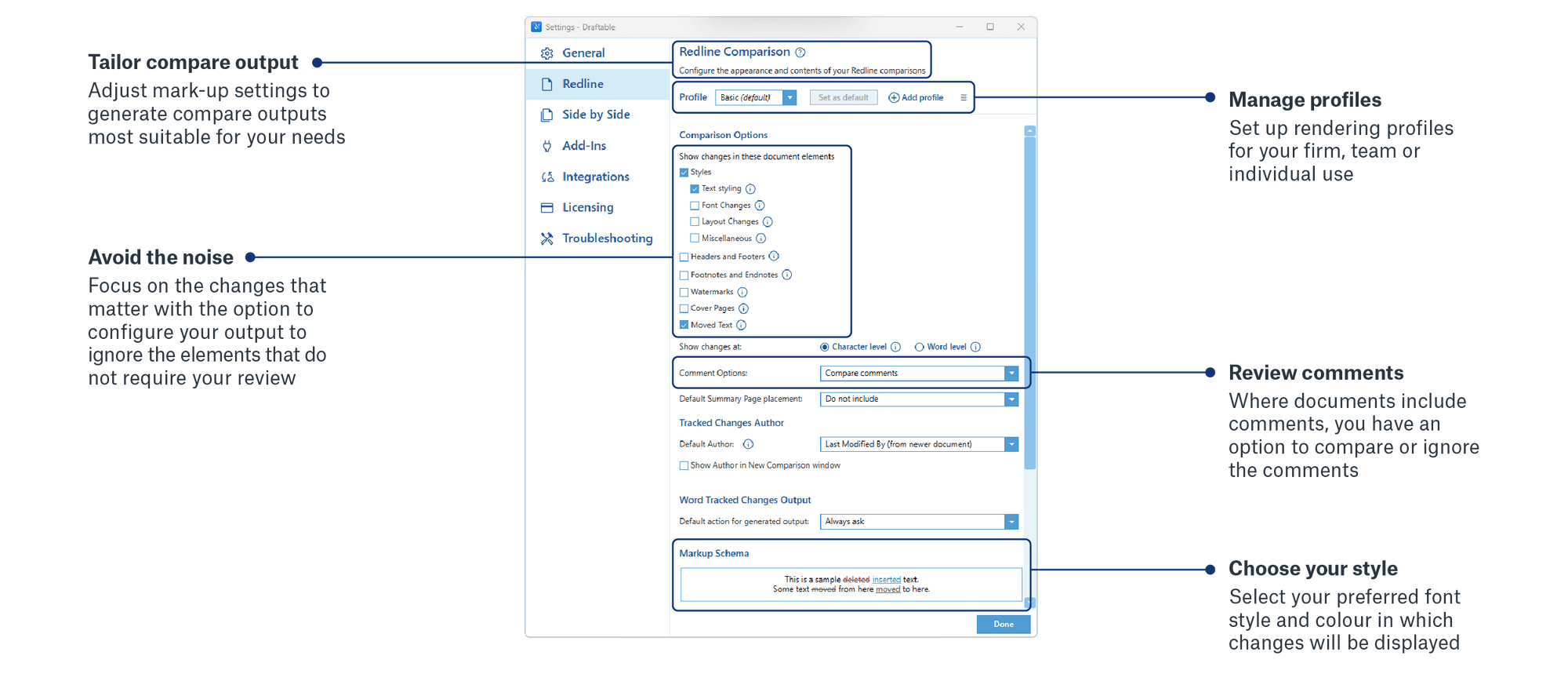 Legal Document Comparison - Draftable Legal