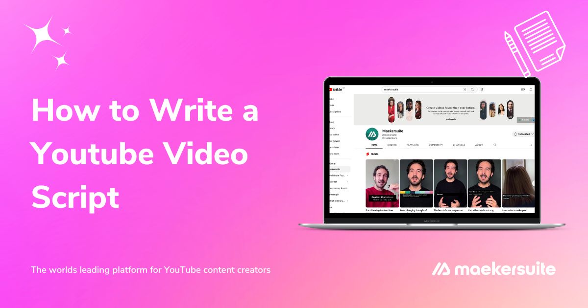 How To Write A YouTube Video Script In 5 Easy Steps Maekersuite