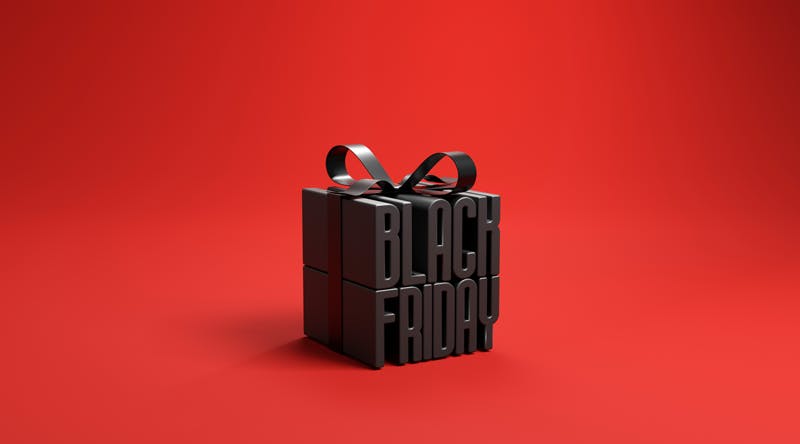 6482512d29a58ac94eef8990 7a053f2b 0587 4e15 96a3 766a2d7af3b8 black friday gift box wrapped with black ribbon red background