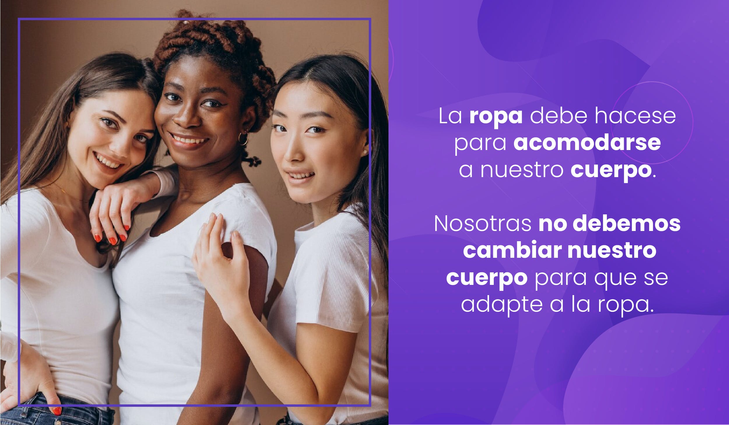 3 mujeres diversas juntas