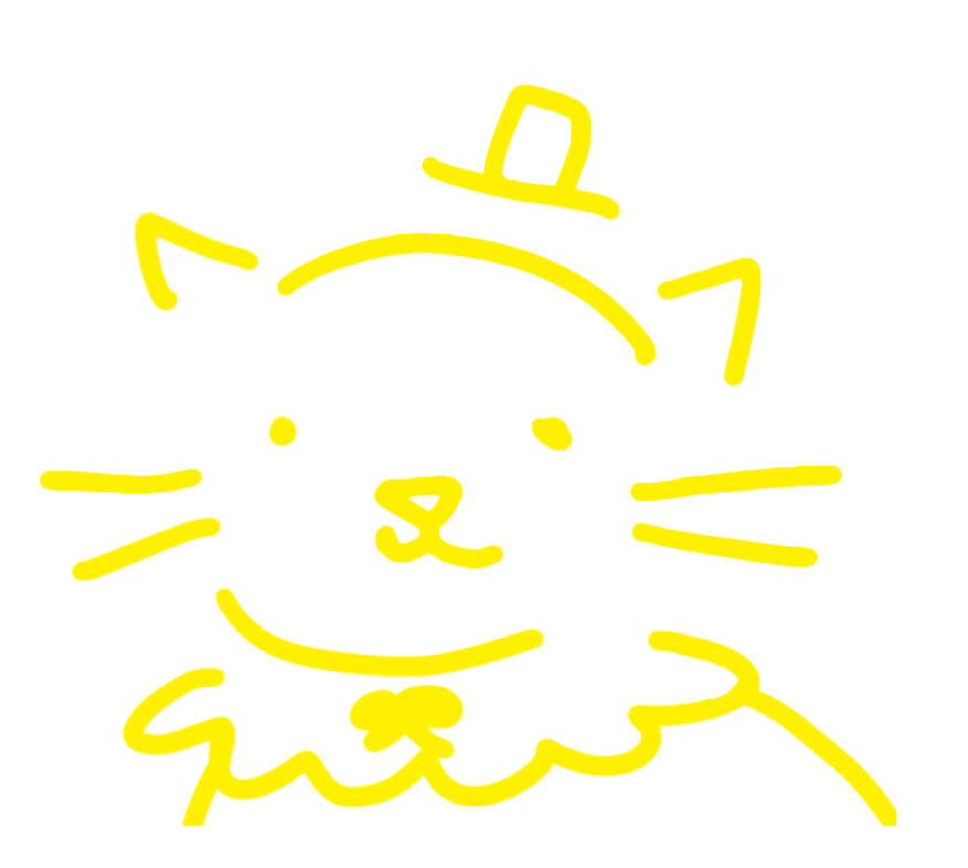 Yellow outline cat logo