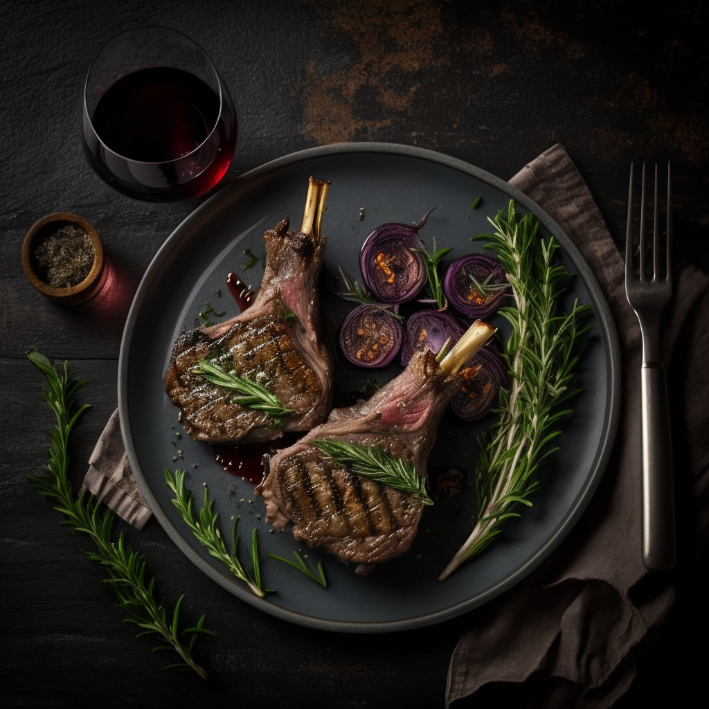 Grilled Lamb Chops with Rosemary and Syrah Napa Home Chef with Lily