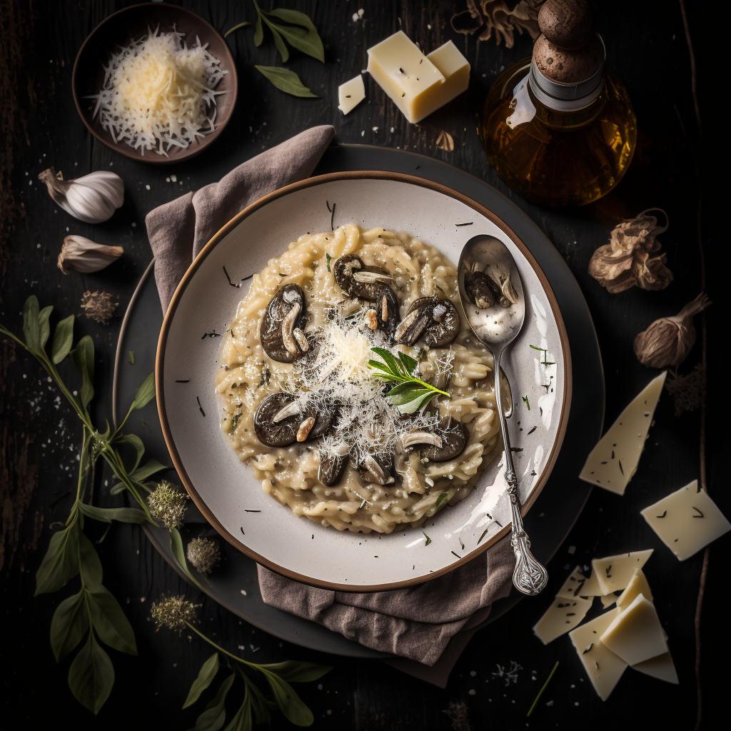 Wild Mushroom Risotto with Parmesan and White Truffle Oil Napa Home